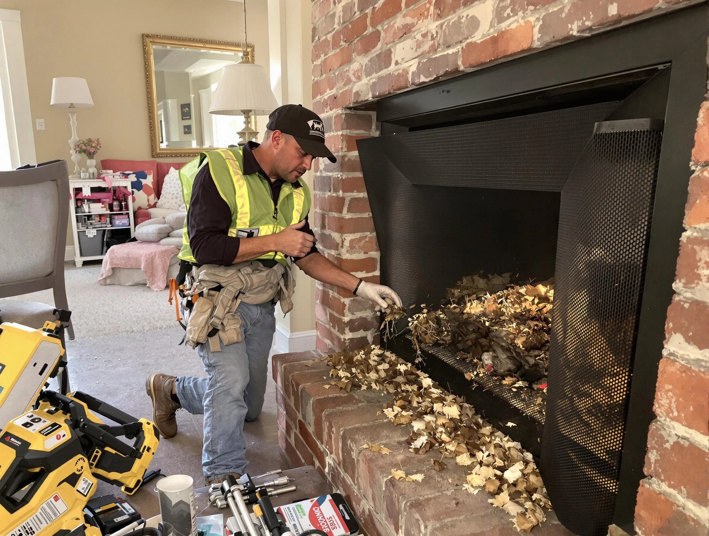 Safe screening installation by New River Chimney Sweep in New River, AZ