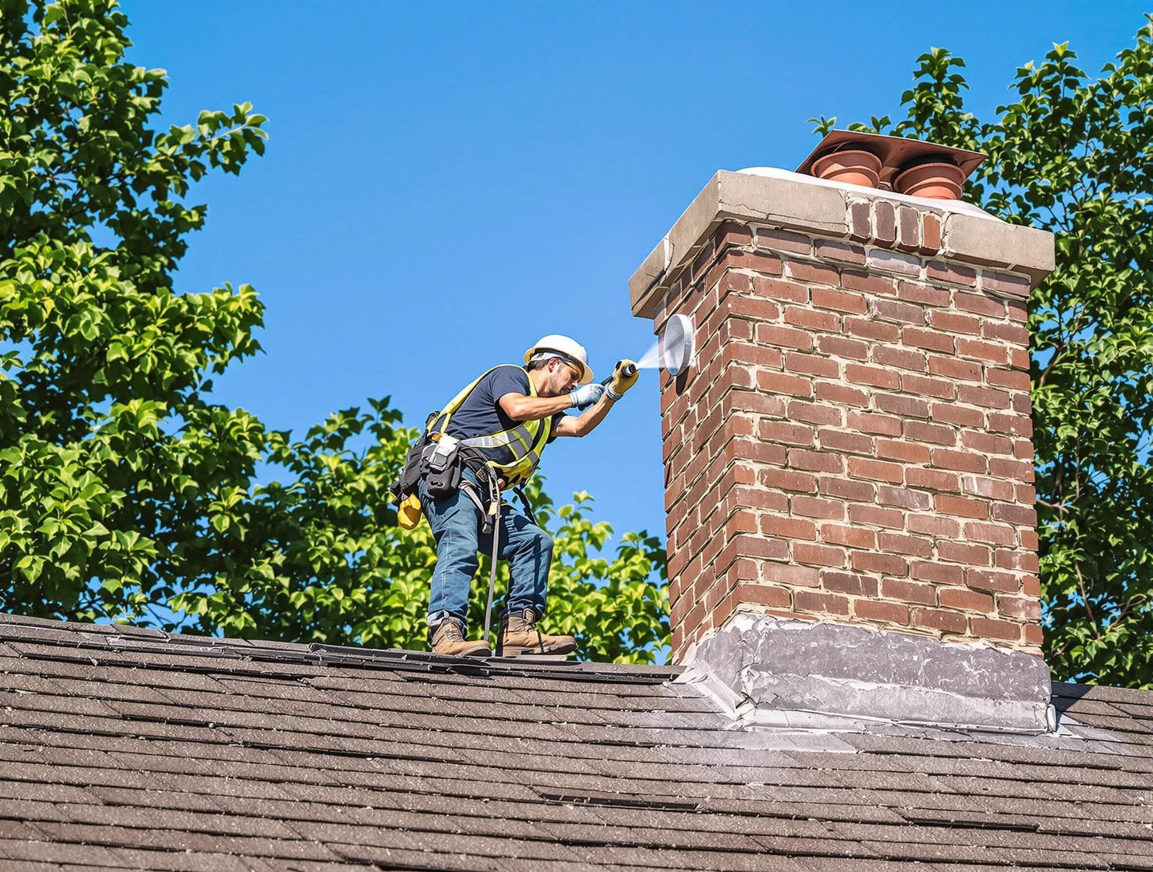 New River Chimney Sweep performing an inspection with advanced tools in New River, AZ