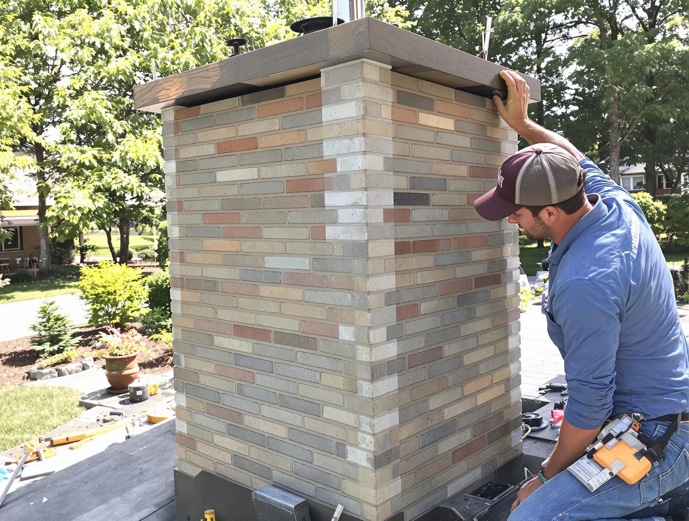 New River Chimney Sweep completing a modern chimney remodel in New River, AZ