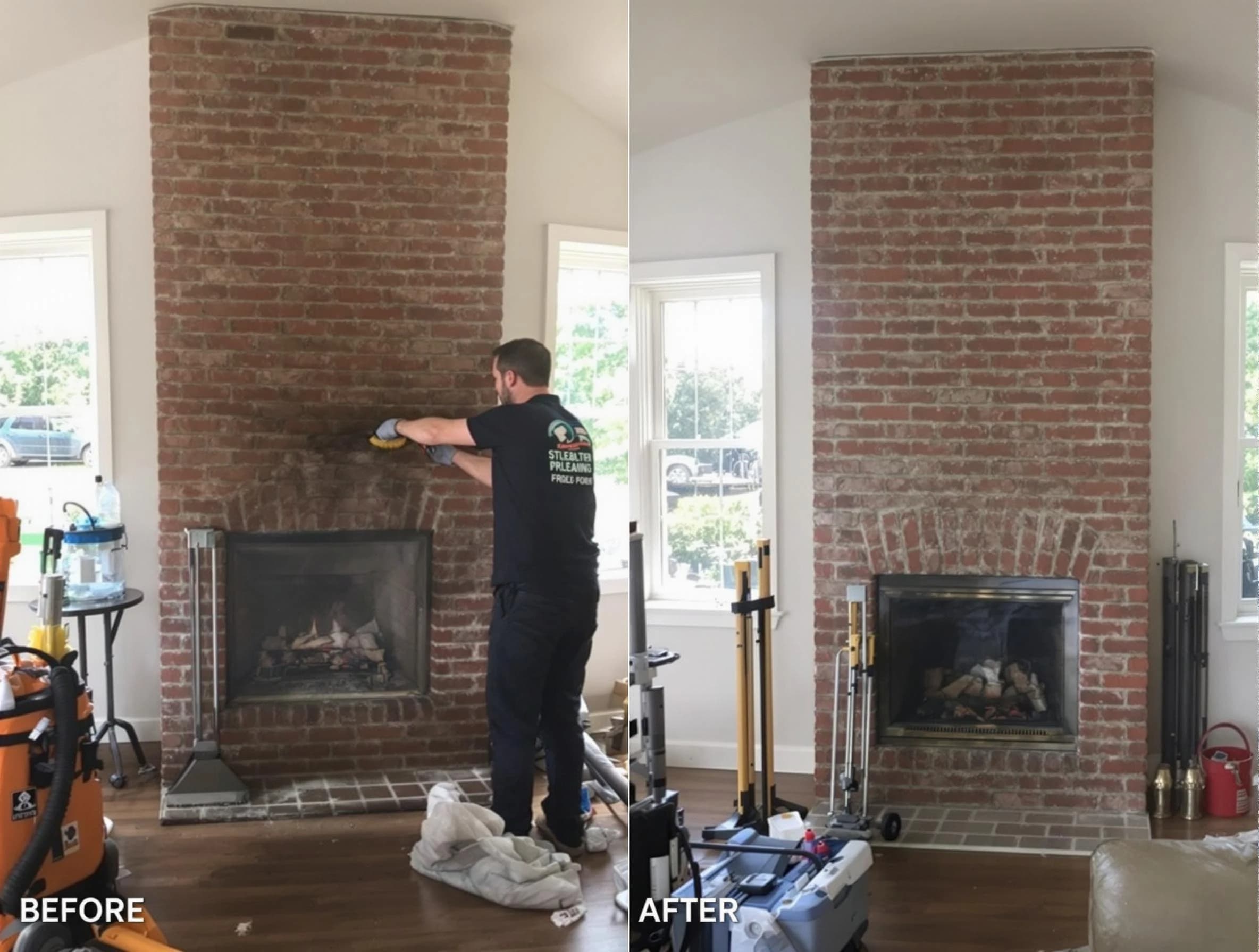 Finished chimney sweeping service by New River Chimney Sweep in New River, AZ