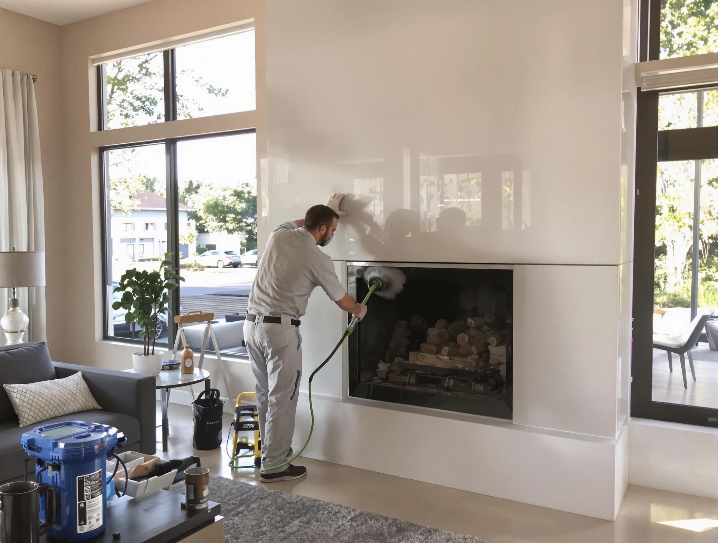 New River Chimney Sweep performing thorough soot removal in New River, AZ